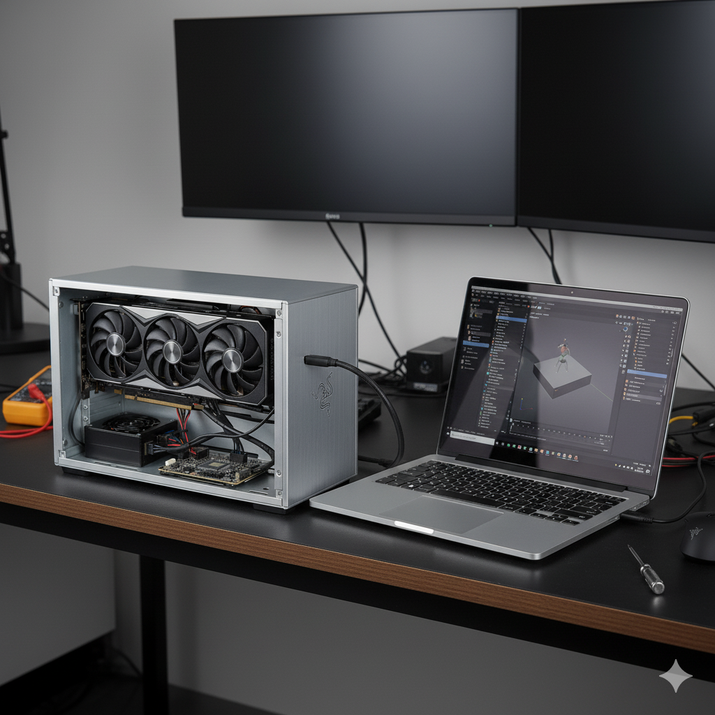 راهنمای جامع اتصال eGPU به لپ‌تاپ برای ارتقای گرافیکی