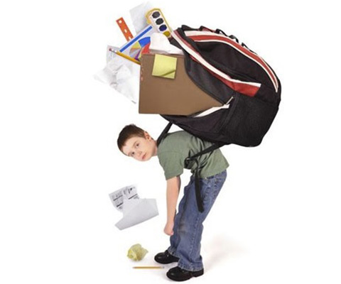 حمل و استفاده صحیح از کیف مدرسه